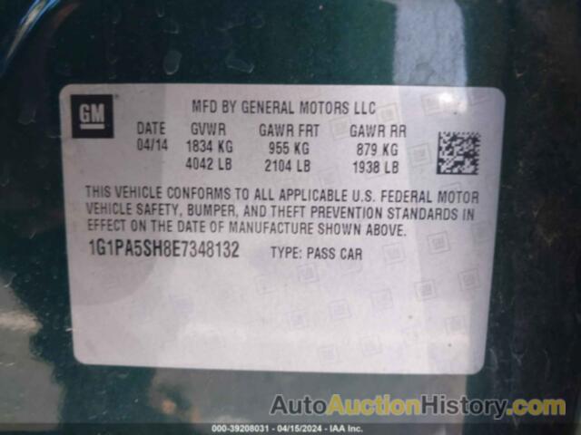 CHEVROLET CRUZE LS AUTO, 1G1PA5SH8E7348132