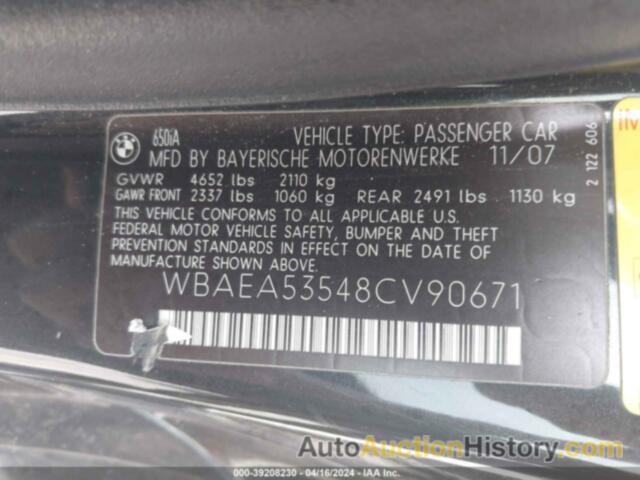 BMW 650I, WBAEA53548CV90671