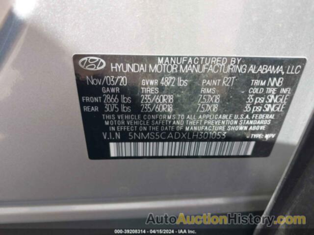 HYUNDAI SANTA FE LIMITED, 5NMS5CADXLH301053