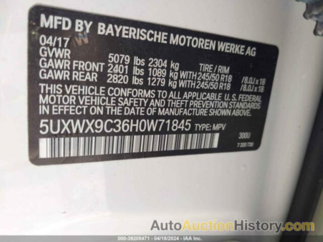 BMW X3 XDRIVE28I, 5UXWX9C36H0W71845