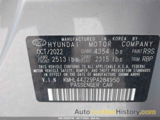 HYUNDAI SONATA SEL PLUS, KMHL44J29PA284950