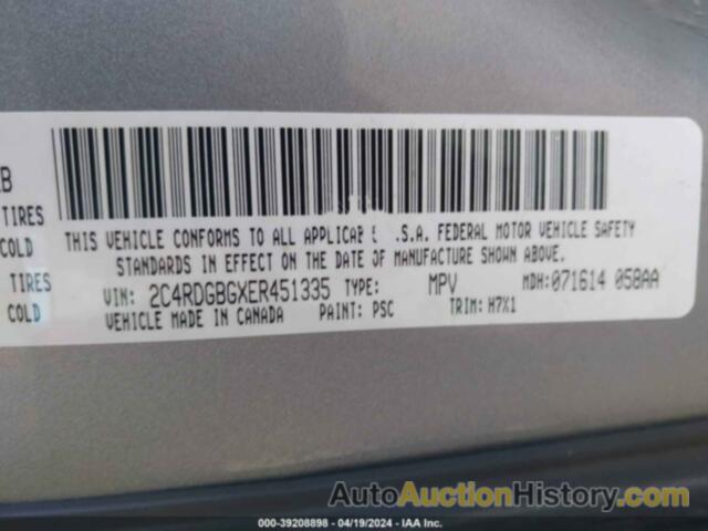 DODGE GRAND CARAVAN AMERICAN VALUE PKG, 2C4RDGBGXER451335