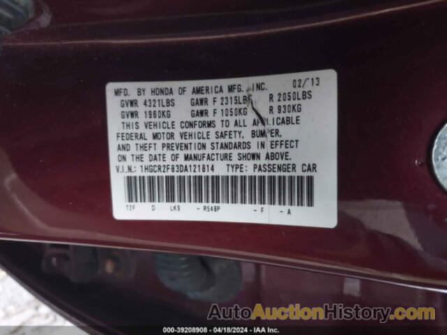 HONDA ACCORD EXL, 1HGCR2F83DA121814