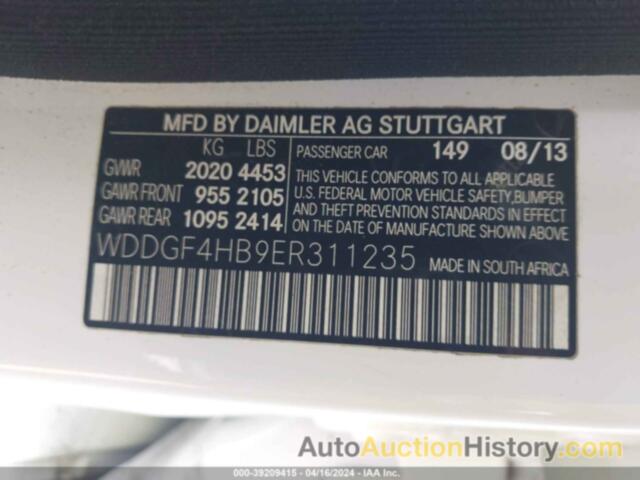 MERCEDES-BENZ C 250, WDDGF4HB9ER311235