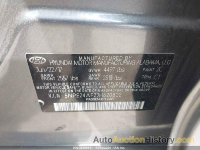 HYUNDAI SONATA SE, 5NPE24AF2JH620802