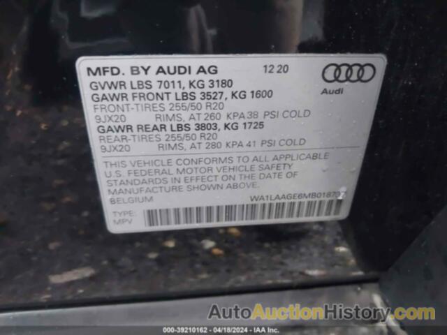 AUDI E-TRON PREMIUM PLUS, WA1LAAGE6MB018797