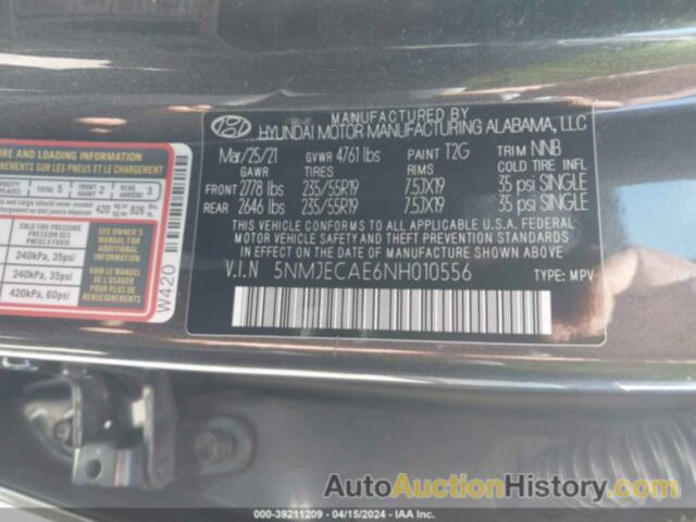 HYUNDAI TUCSON LIMITED, 5NMJECAE6NH010556