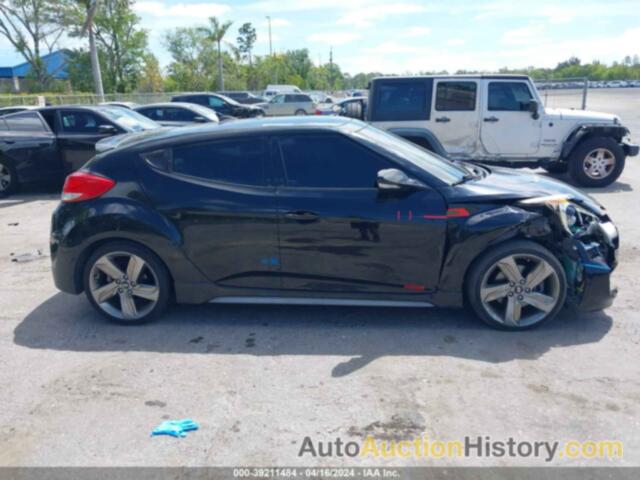 HYUNDAI VELOSTER TURBO W/BLACK, KMHTC6AEXDU160799