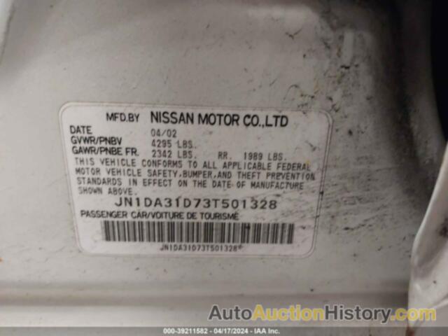 NISSAN MAXIMA SE, JN1DA31D73T501328