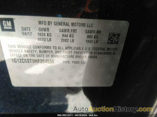 CHEVROLET MALIBU 1FL, 1G1ZC5ST9HF264936