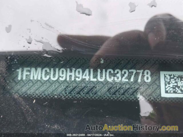 FORD ESCAPE SEL, 1FMCU9H94LUC32778