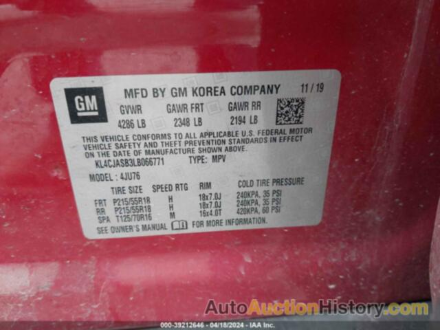 BUICK ENCORE PREFERRED, KL4CJASB3LB066771