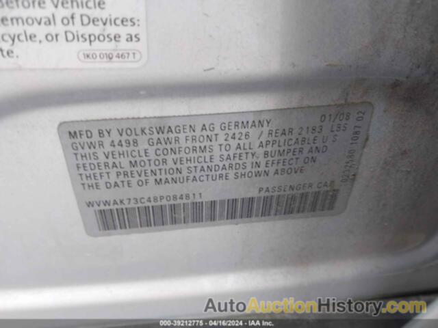 VOLKSWAGEN PASSAT KOMFORT, WVWAK73C48P084811