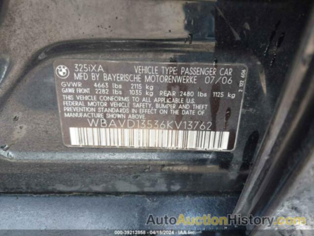 BMW 325XI, WBAVD13536KV13762