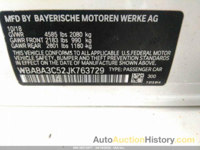 BMW 320 XI, WBA8A3C52JK763729