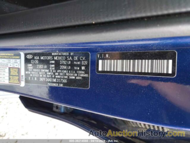 KIA FORTE GT-LINE, 3KPF34AD1ME317566