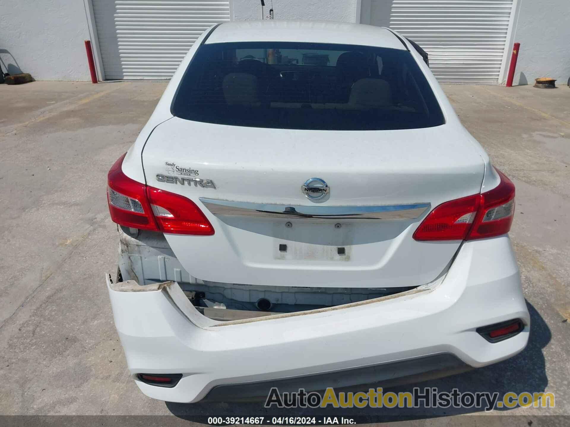 NISSAN SENTRA S, 3N1AB7AP4HY277306