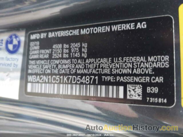 BMW M240I, WBA2N1C51K7D54871