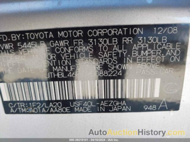 LEXUS LS 460, JTHBL46F795088224