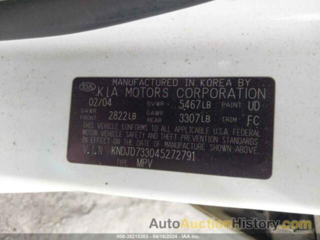 KIA SORENTO EX/LX, KNDJD733045272791