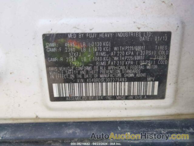 SUBARU OUTBACK 3.6R LIMITED, 4S4BRDSC3D2275493