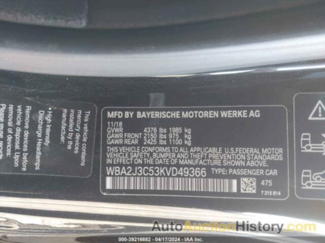 BMW 230I, WBA2J3C53KVD49366