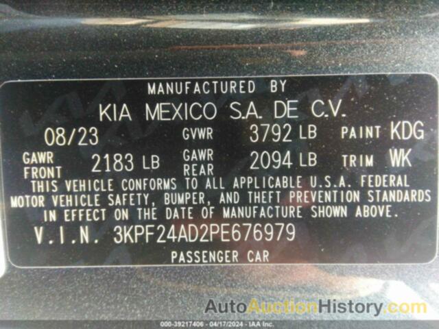 KIA FORTE LX, 3KPF24AD2PE676979