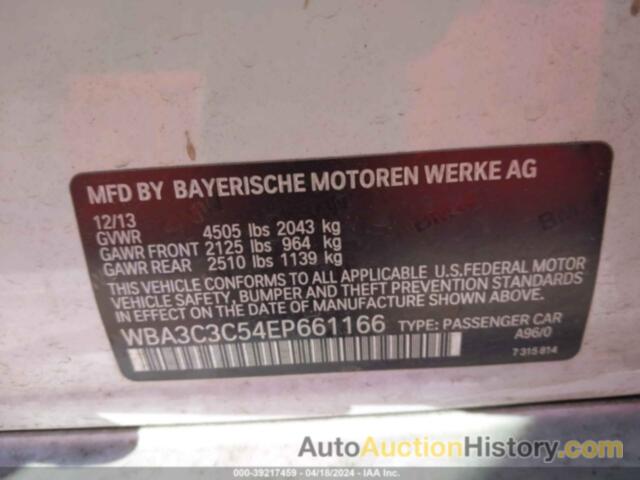 BMW 320I XDRIVE, WBA3C3C54EP661166