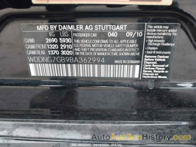 MERCEDES-BENZ S 600, WDDNG7GB9BA362994