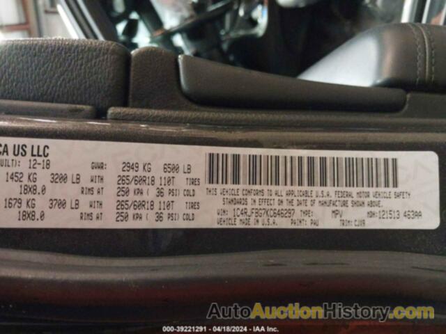 JEEP GRAND CHEROKEE LIMITED 4X4, 1C4RJFBG7KC646297