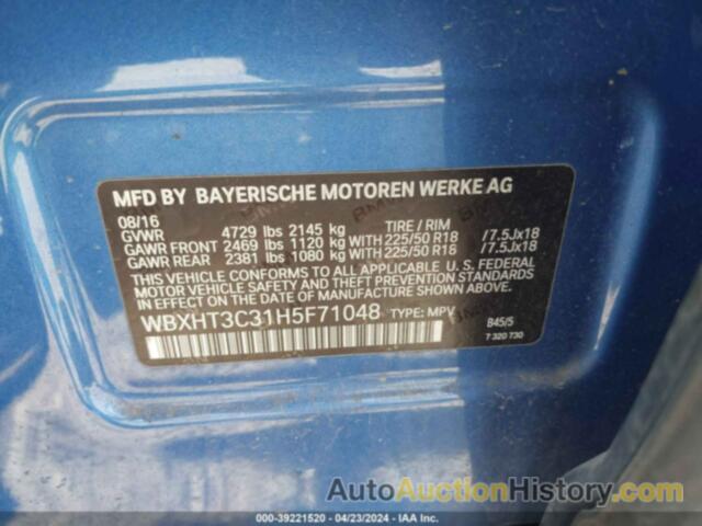 BMW X1 XDRIVE28I, WBXHT3C31H5F71048