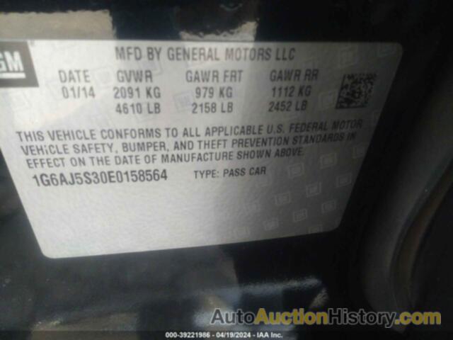 CADILLAC ATS PERFORMANCE, 1G6AJ5S30E0158564