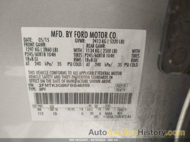 FORD EDGE SE, 2FMTK3G96FBB48556