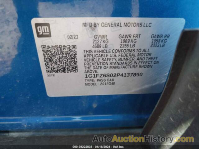 CHEVROLET BOLT EUV FWD PREMIER, 1G1FZ6S02P4137890