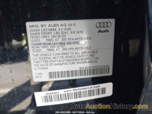 AUDI Q7 3.0T S LINE PRESTIGE, WA1DGAFE0DD005262