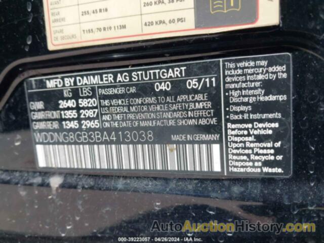 MERCEDES-BENZ S 550 550 4MATIC, WDDNG8GB3BA413038