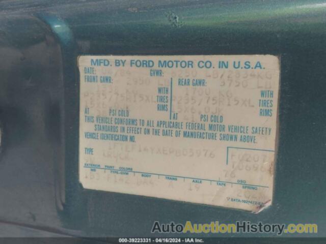 FORD F150, 1FTEF14YXEPB05976