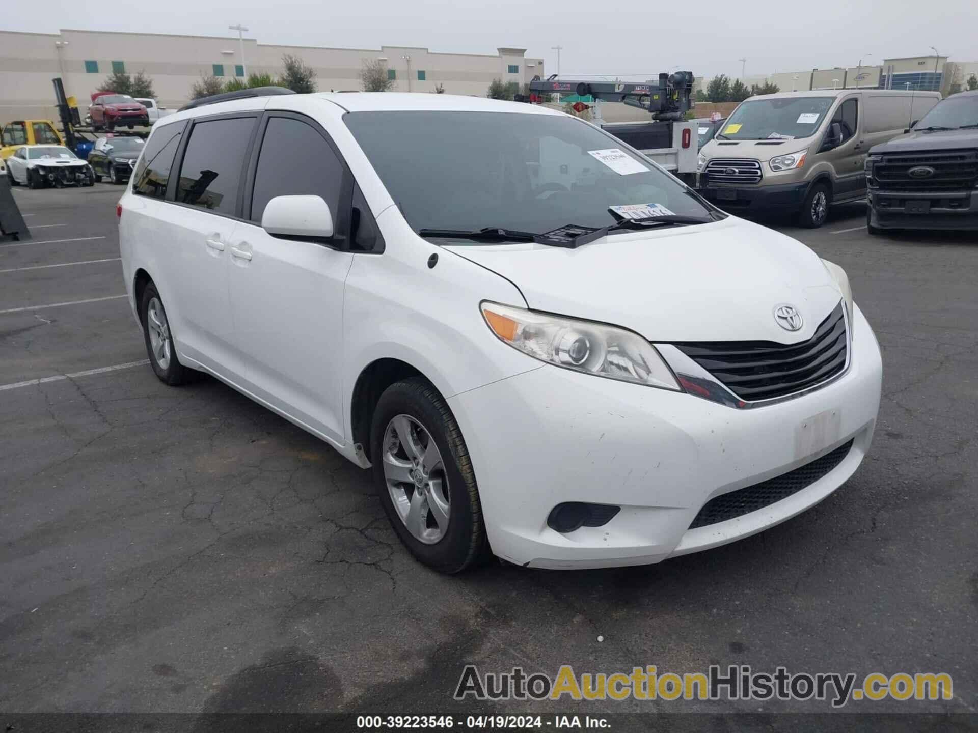 TOYOTA SIENNA LE V6 8 PASSENGER, 5TDKK3DC2ES407735