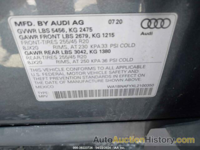 AUDI Q5 PREMIUM PLUS 45 TFSI QUATTRO S TRONIC, WA1BNAFYXL2100350