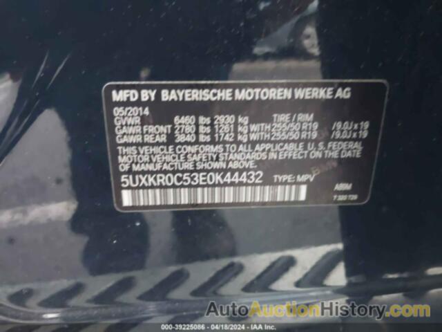 BMW X5 XDRIVE35I, 5UXKR0C53E0K44432