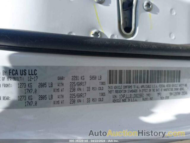 JEEP CHEROKEE LATITUDE PLUS FWD, 1C4PJLLB1JD622661