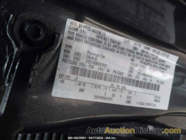 FORD FOCUS ST, 1FADP3L90JL289427