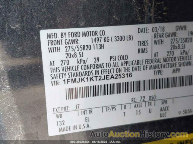FORD EXPEDITION MAX LIMITED, 1FMJK1KT2JEA25316