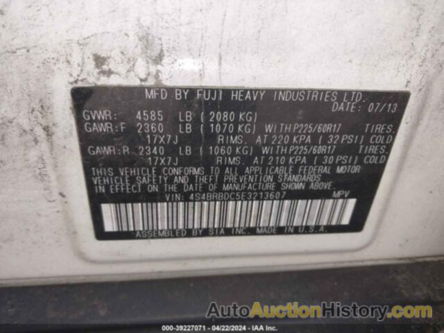 SUBARU OUTBACK 2.5I PREMIUM, 4S4BRBDC5E3213607