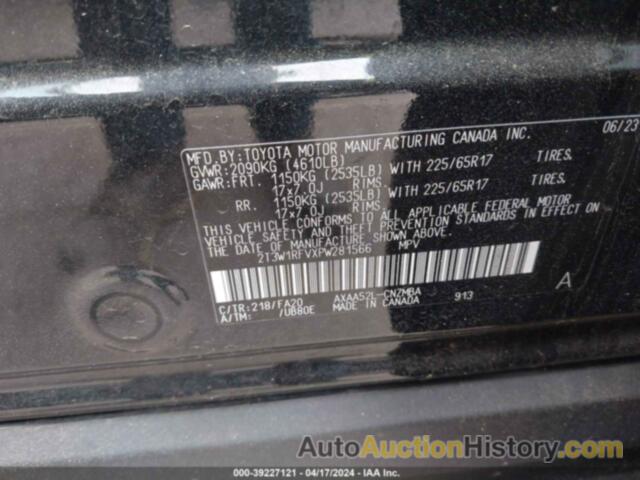 TOYOTA RAV4 XLE, 2T3W1RFVXPW281566