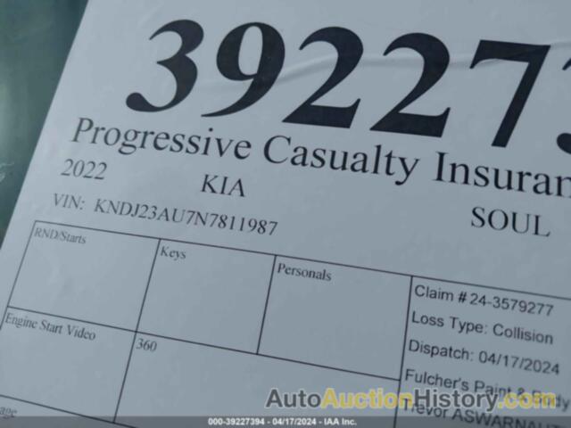 KIA SOUL LX, KNDJ23AU7N7811987