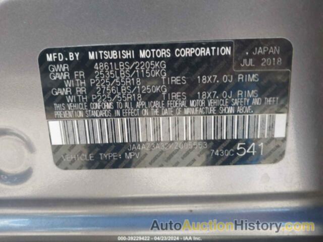 MITSUBISHI OUTLANDER SE/SEL/LE, JA4AZ3A32KZ005553