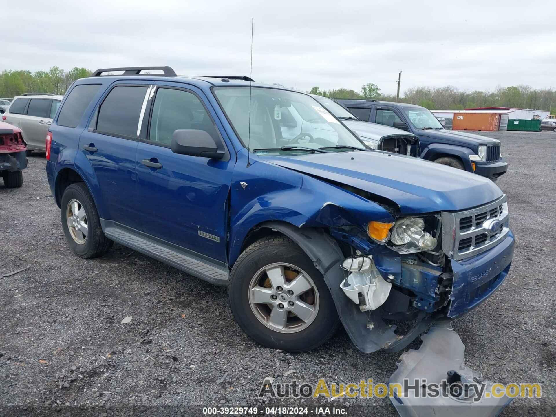 FORD ESCAPE XLT, 1FMCU93178KA34555