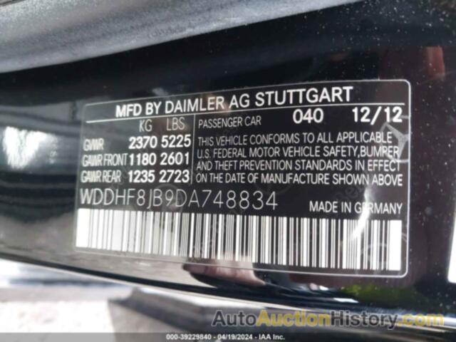 MERCEDES-BENZ E 350 4MATIC, WDDHF8JB9DA748834