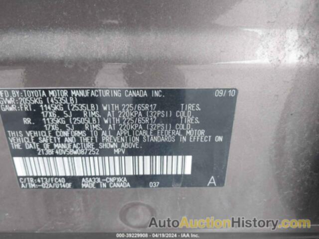 TOYOTA RAV4, 2T3BF4DV5BW087252